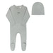 AURORA CLASSICS BABY BOY FOOTIE + BEANIE JERSEY COTTON RACE CAR COLLECTION BLUE FOOTIE + BEANIE AURORA
