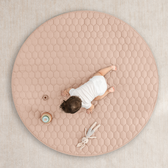 Play Mat with Non-Slip Bottom - Blush Comfy Cubs
