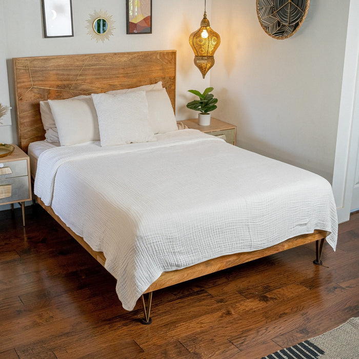 Adult Muslin Blanket by Comfy Cubs in White Muslin Comfy Cubs