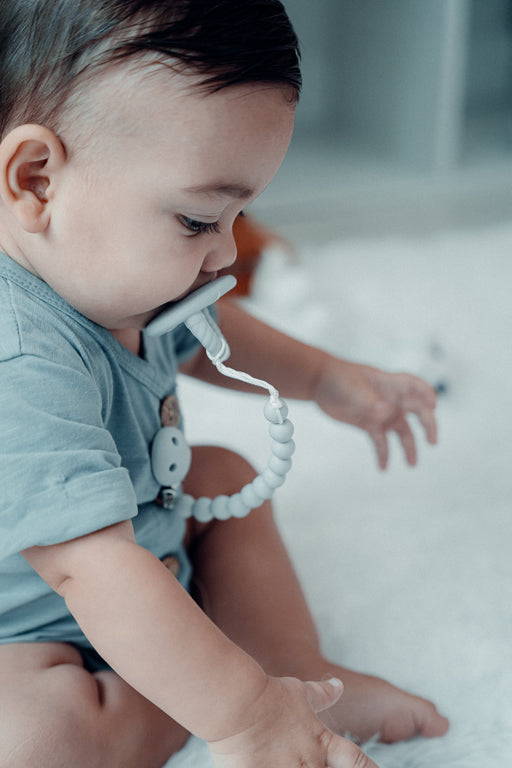 Pacifier Clips, 2 Pack by Comfy Cubs - Grey Pacifier Clips & Holders Comfy Cubs