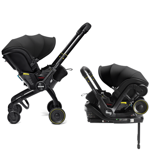 DOONA X CAR SEAT & STROLLER + LATCH BASE . NITRO BLACK CAR SEAT DOONA