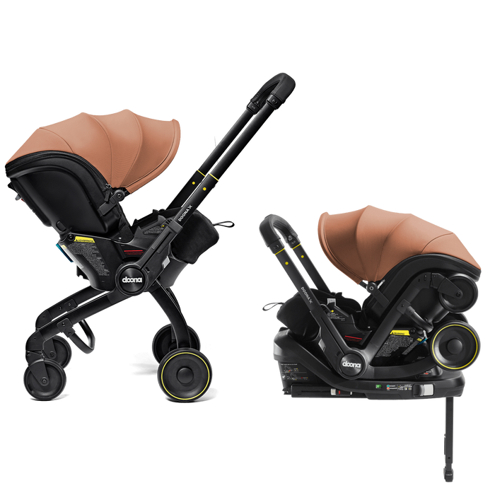 DOONA X CAR SEAT & STROLLER + LATCH BASE . TERRACOTTA CAR SEAT DOONA