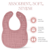 Muslin Bibs by Comfy Cubs - Mauve Bibs Comfy Cubs
