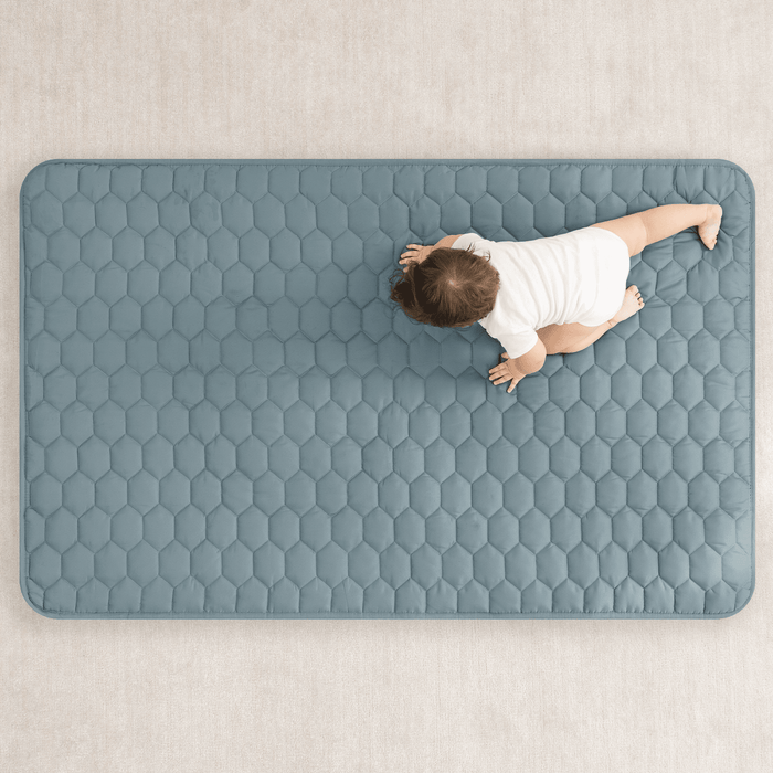 Play Mat with Non-Slip Bottom - Pacific Blue Comfy Cubs