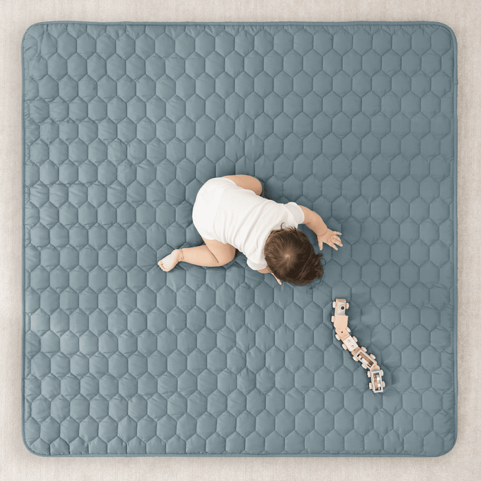 Play Mat with Non-Slip Bottom - Pacific Blue Comfy Cubs