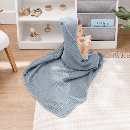 Baby Hooded Towels by Comfy Cubs - Pacific Blue & Fern Hooded Towels Comfy Cubs