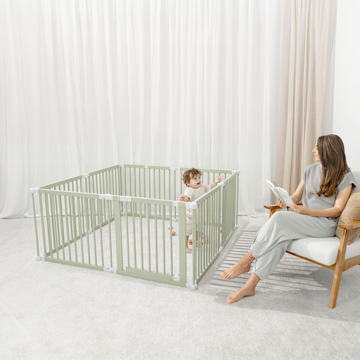 Playpen for Toddler and Babies by Comfy Cubs in Sage Playpen Comfy Cubs
