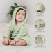 Muslin Bath Robe for Kids, Sage by Comfy Cubs Comfy Cubs