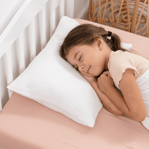 Toddler Pillows with Soft Muslin Pillow Case by Comfy Cubs - White Comfy Cubs