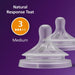 PHILIPS AVENT NATURAL RESPONSE NIPPLES, MEDIUM FLOW (FLOW 3), 2-PACK NURSERY AVENT