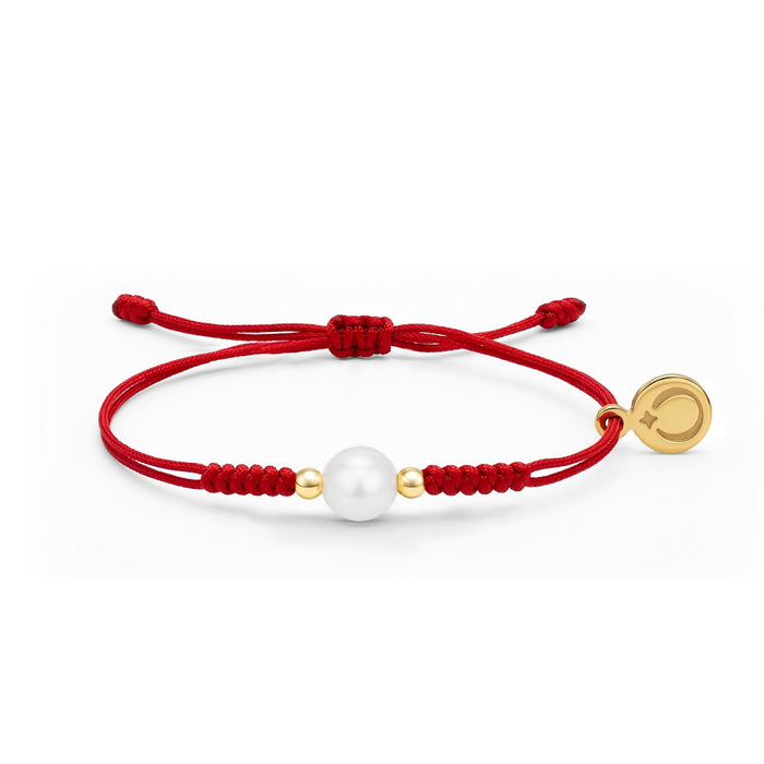 LIOHR BABY BRACELET MEANINGFUL TRADITION. HANDMADE WITH RED THREAD . MOTHER OF PEARL BRACELET LIOHR