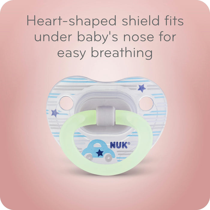 NUK ORTHODONTIC PACIFIERS, 0-6 MONTHS, 2 PACK, ASSORTED COLORS
