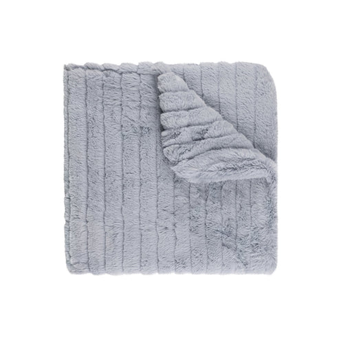 fur striped lovey 16"x16" blue gray Baby & Toddler Tricot Bebe