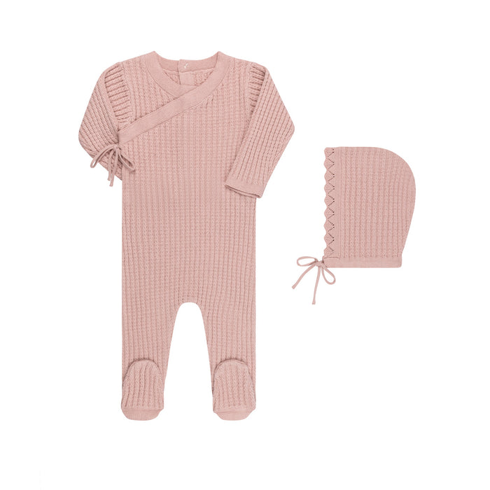 ⁠Ribbed Knit Footie & Hat