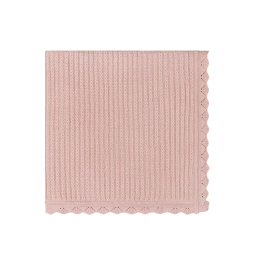 Ribbed Knit Blanket Mauve Tricot Bebe