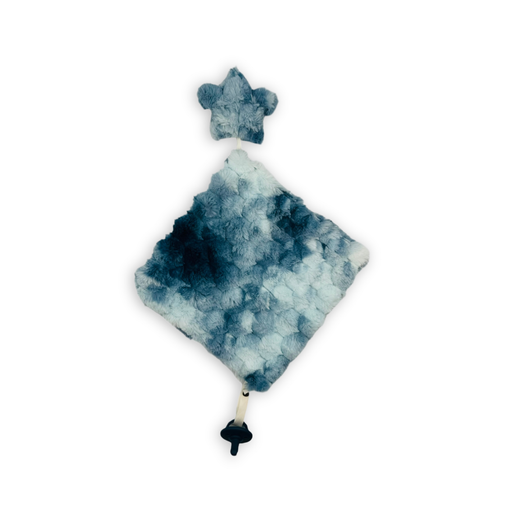 RITZ BABY FUZZY BLANKET BUBBLY MELANGE LOVEY . BLUE BLANKETS RITZ