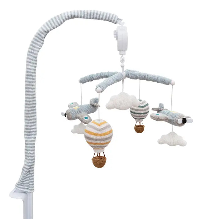LIVING TEXTILES CO. BABY MUSICAL MOBILE . UP UP & AWAY MOBILE LIVING TEXTILES CO.