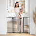 COMFY CUBS BABY SAFETY GATE WITH 3 EXTENSIONS . BLACK GATE COMFY CUBS