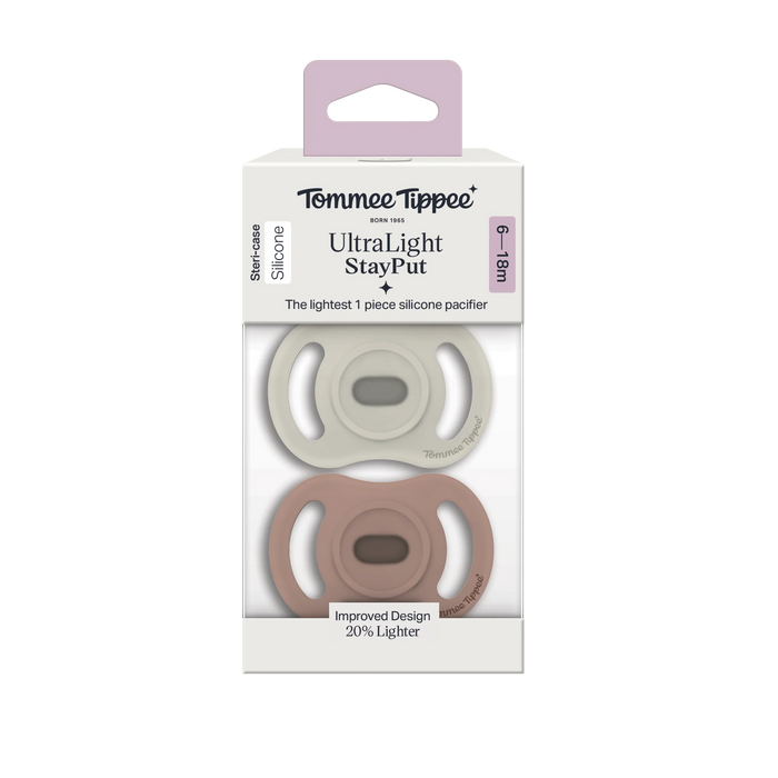 TOMMEE TIPPEE ULTRALIGHT STAY PUT SILICONE PACIFIER 6-18M - 2PK PACIFIER TOMMEE TIPPEE