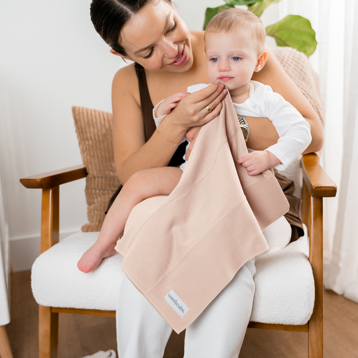 Cotton Burp Cloths by Comfy Cubs - Blush Cotton Burp Cloths Comfy Cubs