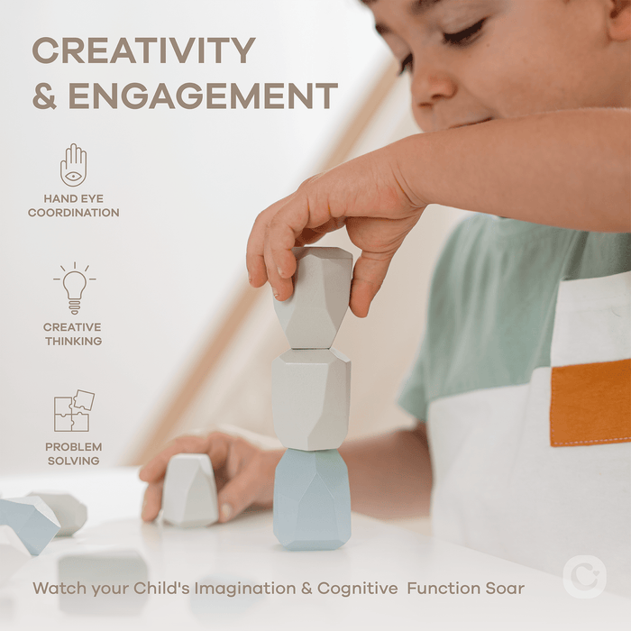 Stacking Blocks for Toddlers by Comfy Cubs, Boy Pack Stacking Blocks Comfy Cubs