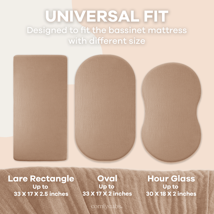 Muslin Fitted Bassinet Crib Sheet by Comfy Cubs Bassinet Sheets Comfy Cubs