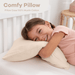 Toddler Pillows with Soft Muslin Pillow Case by Comfy Cubs - Cream Comfy Cubs