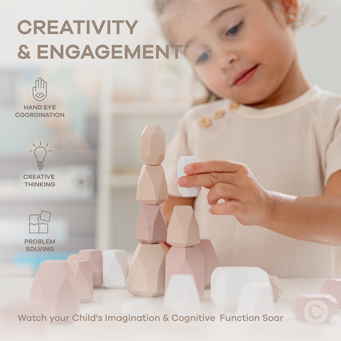 Stacking Blocks for Toddlers by Comfy Cubs, Girl Pack Stacking Blocks Comfy Cubs