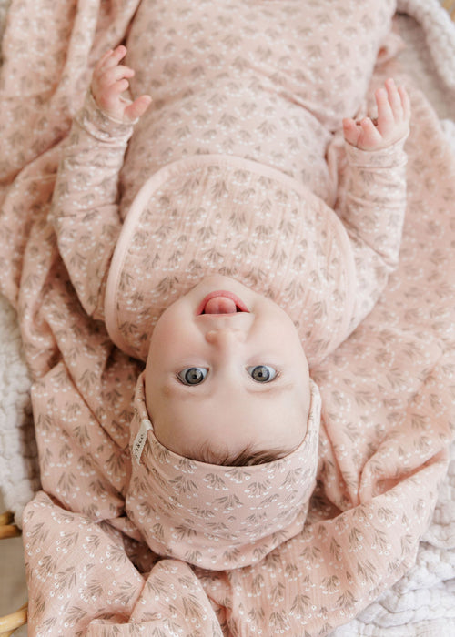 AURORA - MODAL FRENCH TERRY BLOOMS COLLECTION - MUSLIN BIB BIBS AURORA