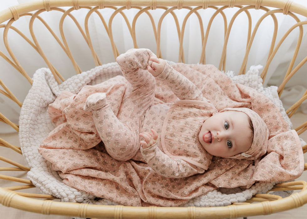 AURORA - MODAL FRENCH TERRY BLOOMS COLLECTION - MUSLIN SWADDLE SWADDLE AURORA