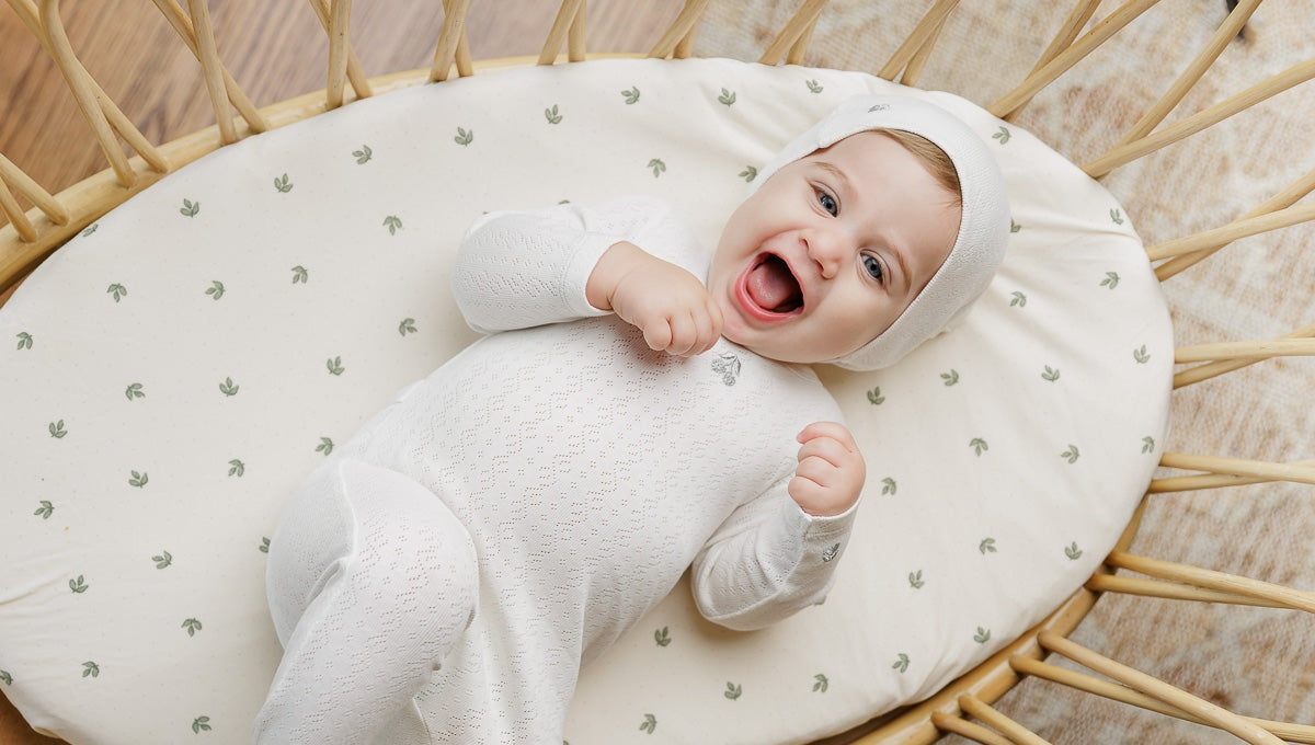 ELY`S BABY FITTED CRADLE SHEET 100% COMBED JERSEY COTTON 2PK VINTAGE COLLECTION