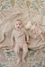 AURORA CLASSICS BABY FOOTIE + BONNET COTTON RIB LINEAR LEAF COLLECTION FOOTIE + BONNET AURORA
