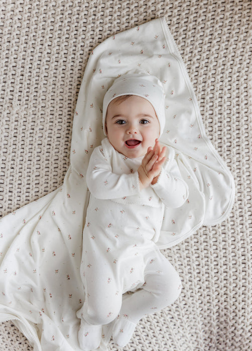 AURORA FLORAL PRINT COLLECTION - FOOTIE + BEANIE CLOTHING AURORA