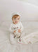 AURORA CLASSICS BABY GIRL FOOTIE + BEANIE COTTON CROSSSTICH TULIP COLLECTION FOOTIE + BEANIE AURORA