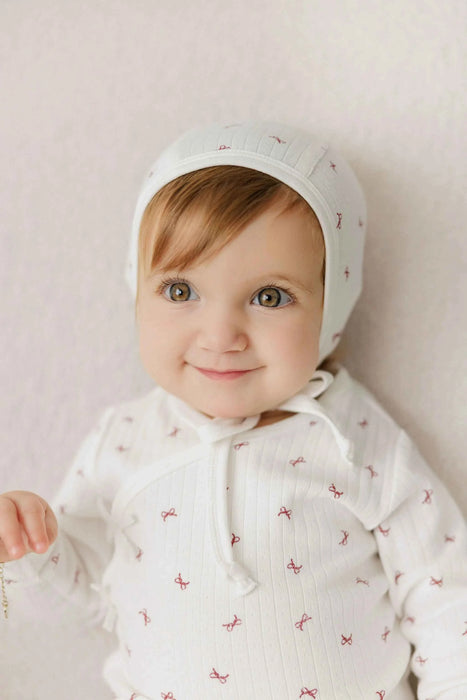 AURORA CLASSICS BABY GIRL FOOTIE BOW PATTERN COLLECTION FOOTIE AURORA