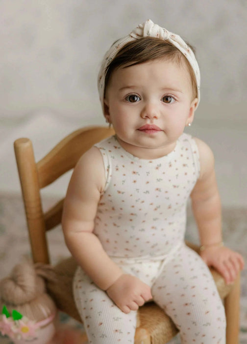 AURORA CLASSICS BABY KNOT HEADBAND – FLORAL RIB HEADBAND AURORA