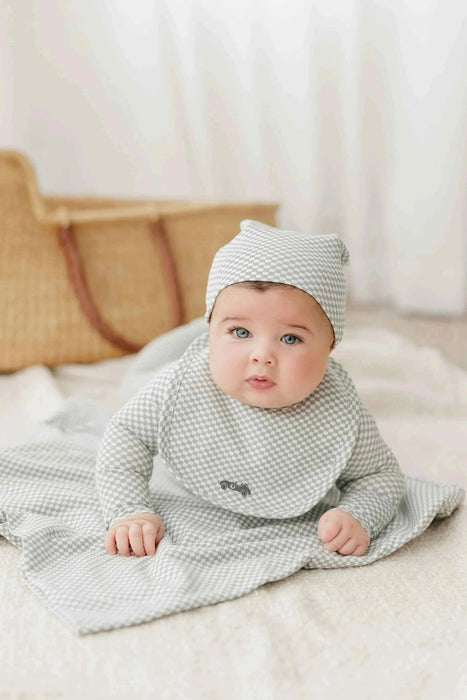 AURORA CLASSICS BABY BOY LAYETTE SET/TAKE ME HOME SET JERSEY COTTON CHECKED RACE CAR COLLECTION TAKE ME HOME SET AURORA