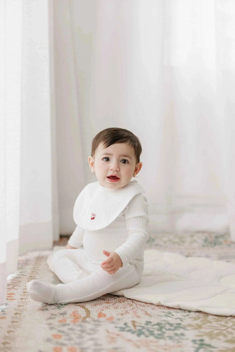 AURORA CLASSICS BABY GIRL FOOTIE + BEANIE POINTELLE BOW PRINT COLLECTION FOOTIE + BEANIE AURORA