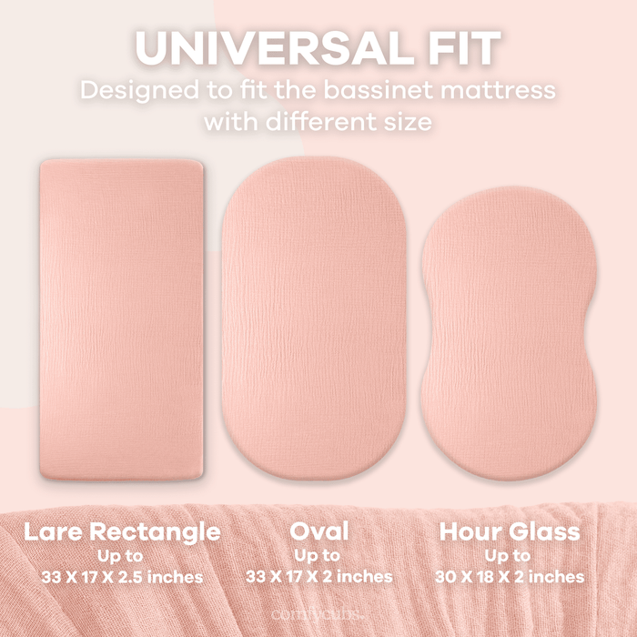 Muslin Fitted Bassinet Crib Sheet by Comfy Cubs Bassinet Sheets Comfy Cubs