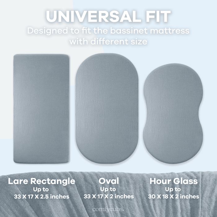 Muslin Fitted Bassinet Crib Sheet by Comfy Cubs Bassinet Sheets Comfy Cubs