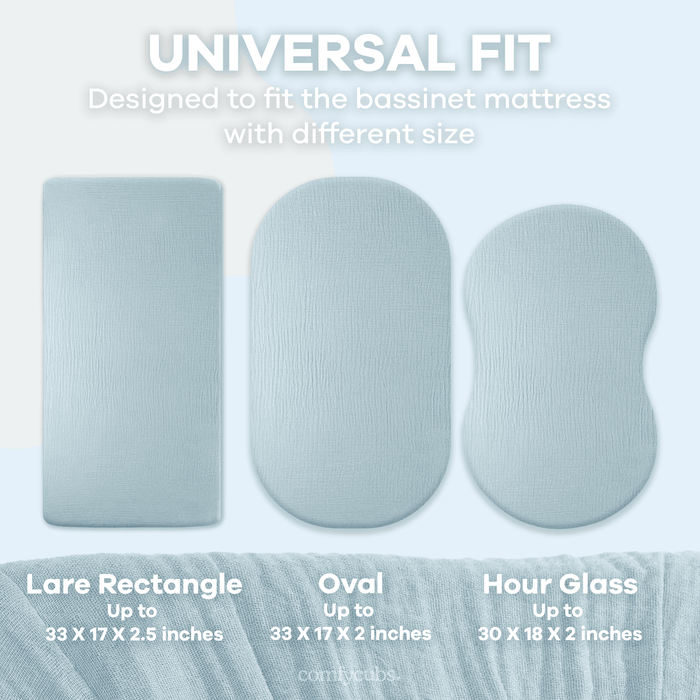 Muslin Fitted Bassinet Crib Sheet by Comfy Cubs Bassinet Sheets Comfy Cubs