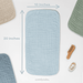 Muslin Burp Cloths by Comfy Cubs - Sky Blue Muslin Burp Cloths Comfy Cubs