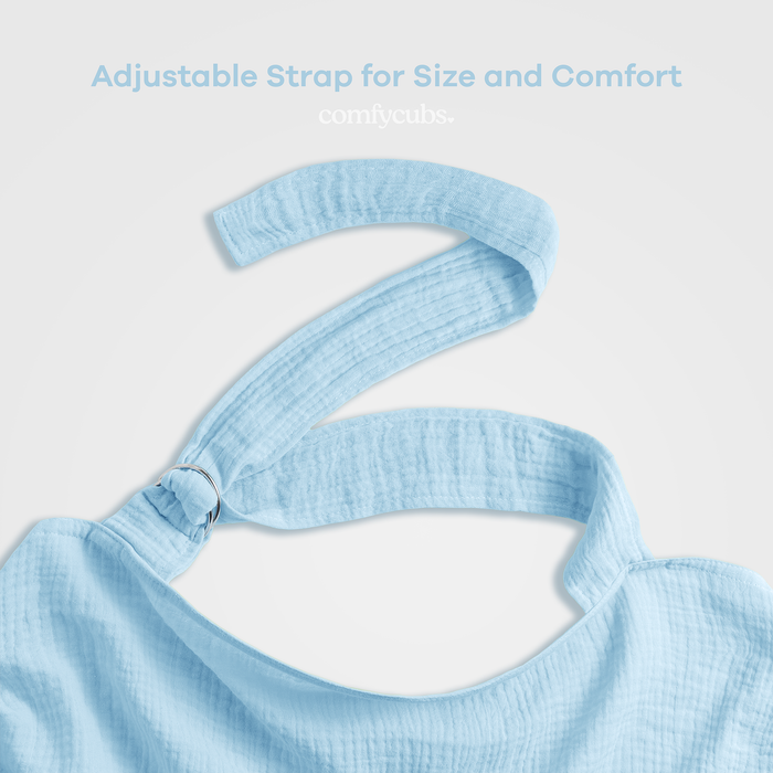 Muslin Nursing Cover by Comfy Cubs - Sky Blue Nursing Covers Comfy Cubs