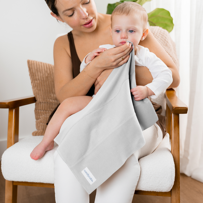 Cotton Burp Cloths by Comfy Cubs - Stone Cotton Burp Cloths Comfy Cubs