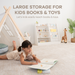 Kids Bookshelf - White Book Shelves Comfy Cubs