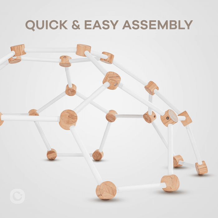 Wooden Climber for Kids by Comfy Cubs (White) Comfy Cubs