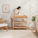 Baby Changing Table by Comfy Cubs - Natural Wood With White Legs Changing Table Comfy Cubs