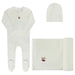 AURORA CLASSICS BABY GIRL LAYETTE SET/TAKE ME HOME SET POINTELLE BOW PRINT COLLECTION IVORY PINK TAKE ME HOME SET AURORA