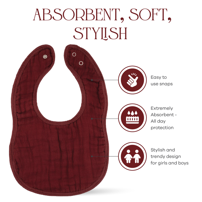 Muslin Bibs by Comfy Cubs - Wine Bibs Comfy Cubs