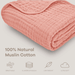 Baby Muslin Blanket in Bold Blush Muslin Comfy Cubs